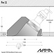 NAMA Fos 11 trimless gips 2-voudige inbouwspot rond-schuin voor Ø50mm led
