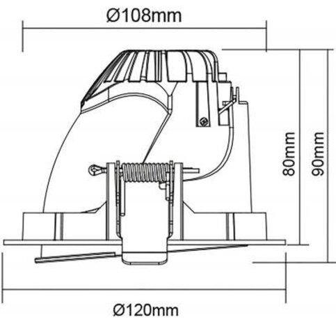 Megaman Modena Carlo uitkantelbare led straler 25W-3000K wit