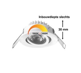 Megaman MM09645 led inbouwspot 6Watt Dim to warm wit
