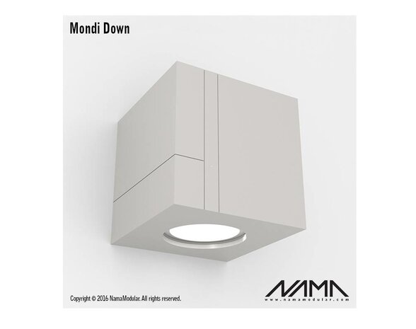 NAMA Mondi Down gips led wandlamp 230V-GU10