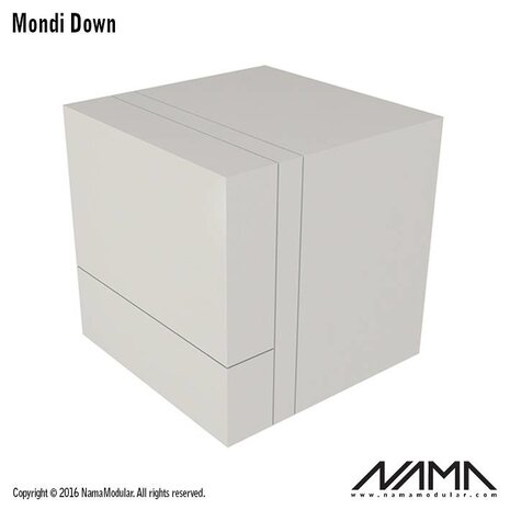 NAMA Mondi Down gips led wandlamp 230V-GU10