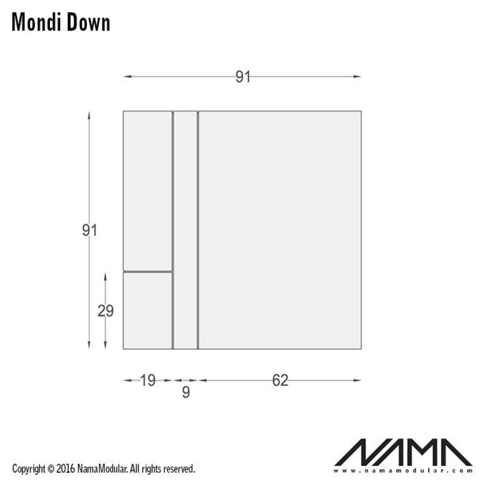 NAMA Mondi Down gips led wandlamp 230V-GU10
