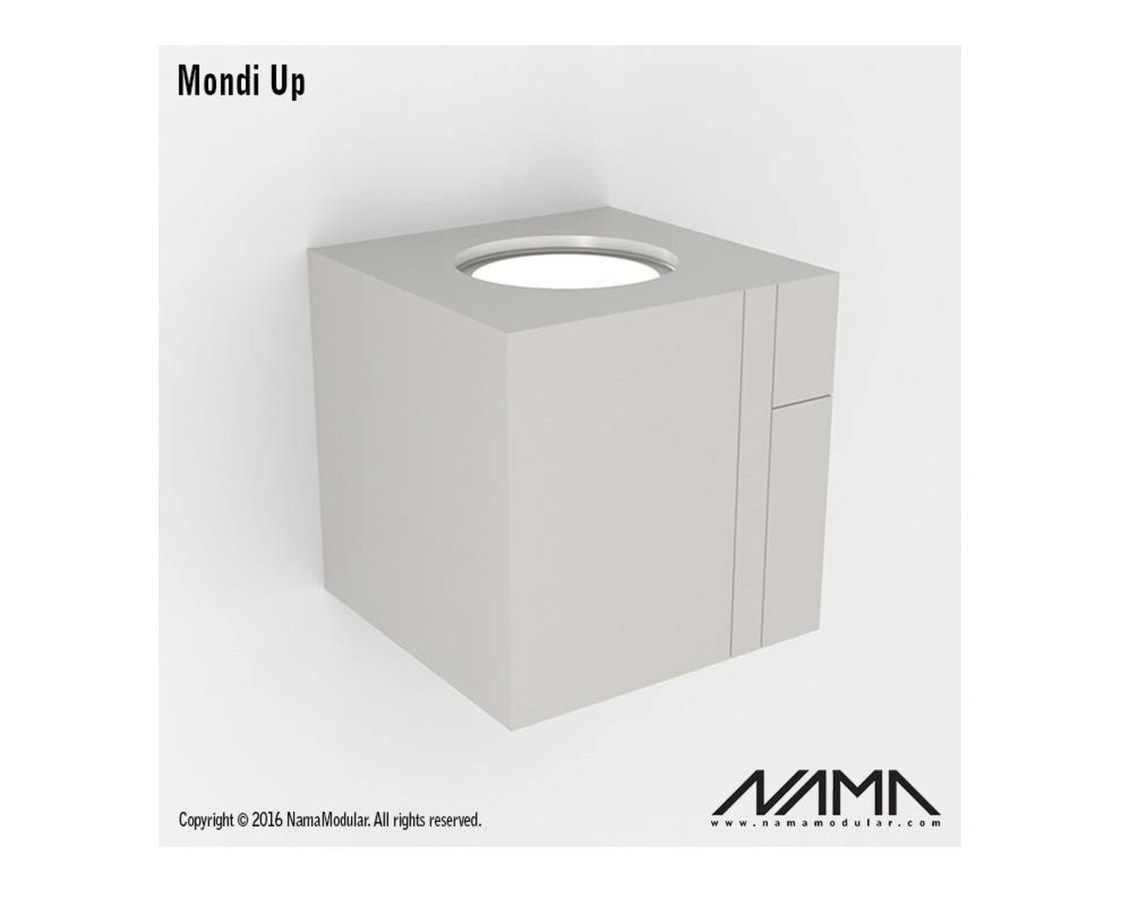 NAMA Mondi UP gips led wandlamp 230V-GU10