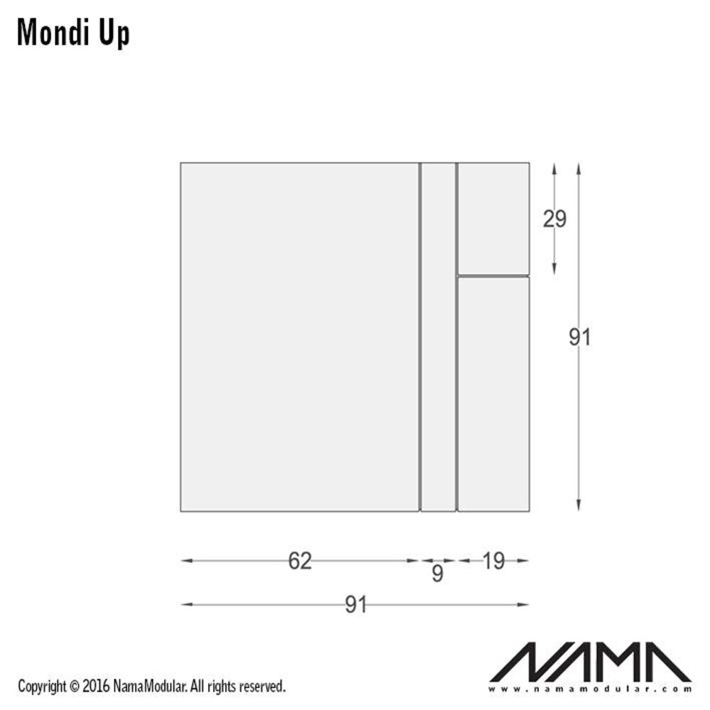 NAMA Mondi UP gips led wandlamp 230V-GU10