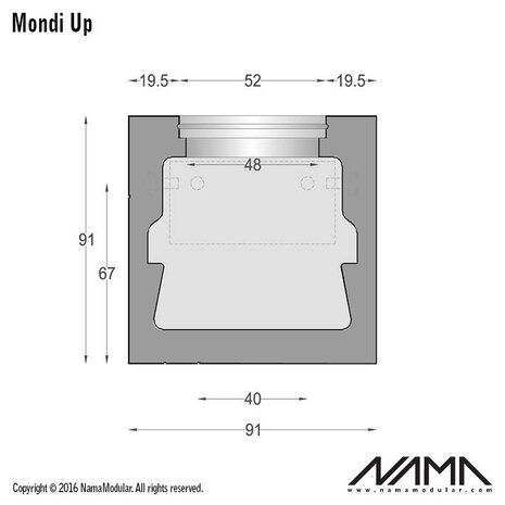 NAMA Mondi UP gips led wandlamp 230V-GU10