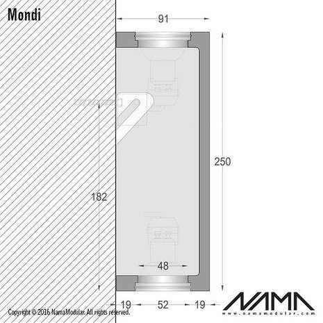NAMA Mondi Up-down gips led wandlamp 230V-GU10