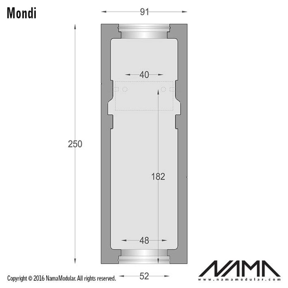 NAMA Mondi Up-down gips led wandlamp 230V-GU10