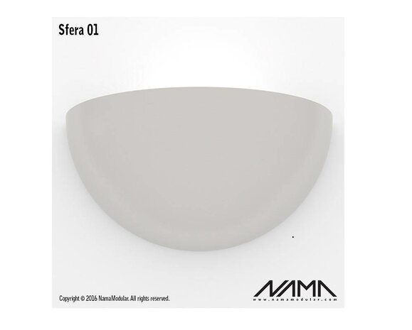NAMA Sfera 01 Up gips led wandlamp 230V-E-27