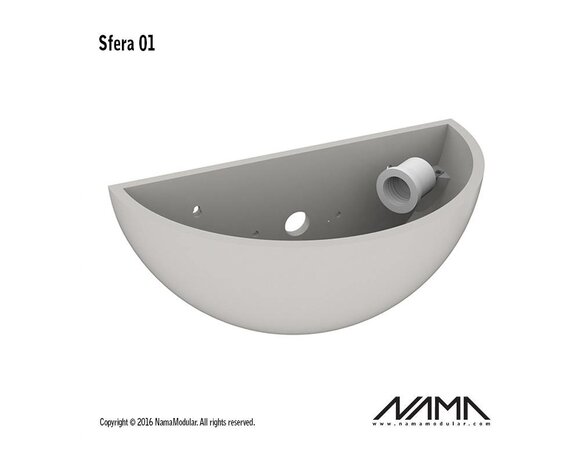 NAMA Sfera 01 Up gips led wandlamp 230V-E-27