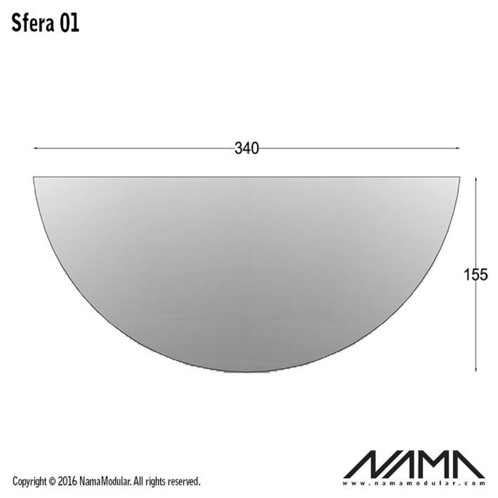 NAMA Sfera 01 Up gips led wandlamp 230V-E-27