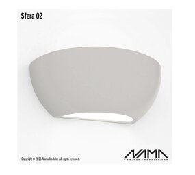 NAMA Sfera 02 Up-down gips led wandlamp 230Volt-E-27