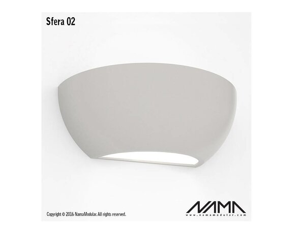 NAMA Sfera 02 Up-down gips led wandlamp 230V-E-27