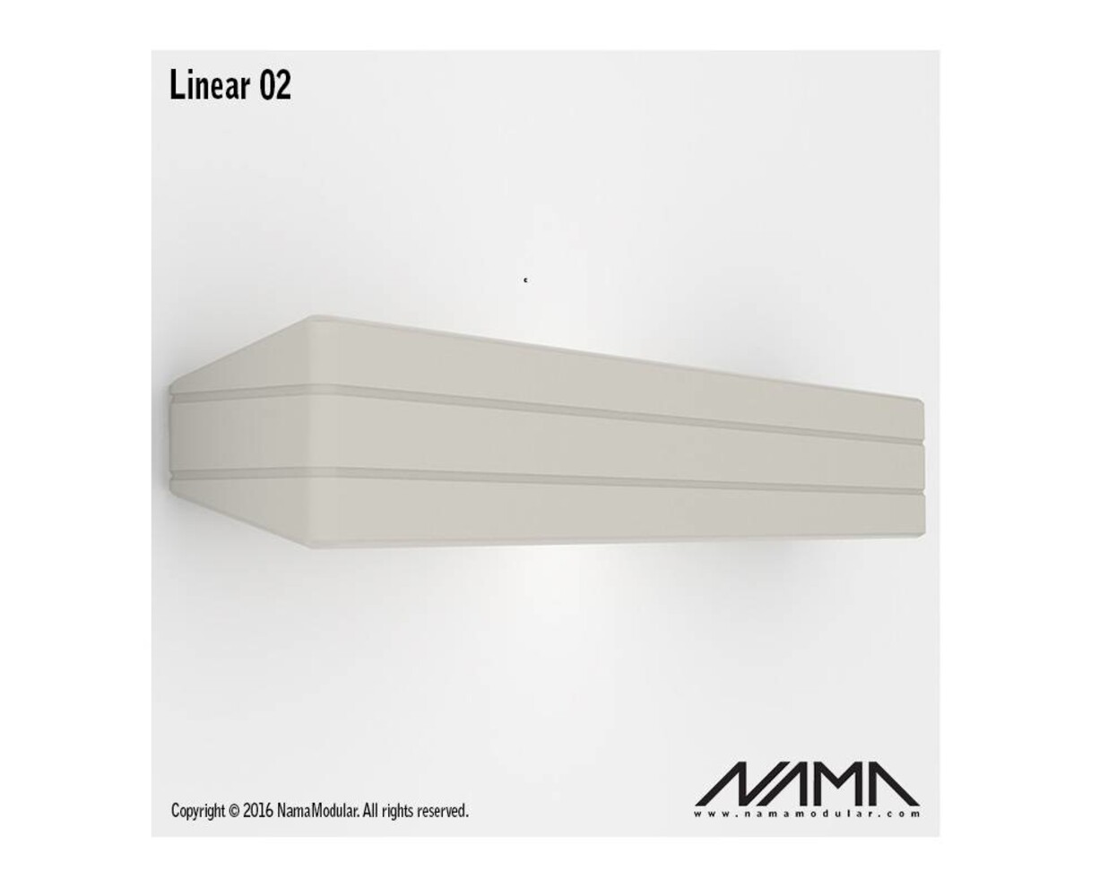 NAMA Linear 02 Up-down gips led wandlamp 230V 2xE-14