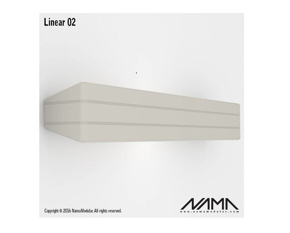 NAMA Linear 02 Up-down gips led wandlamp 230V 2xE-14