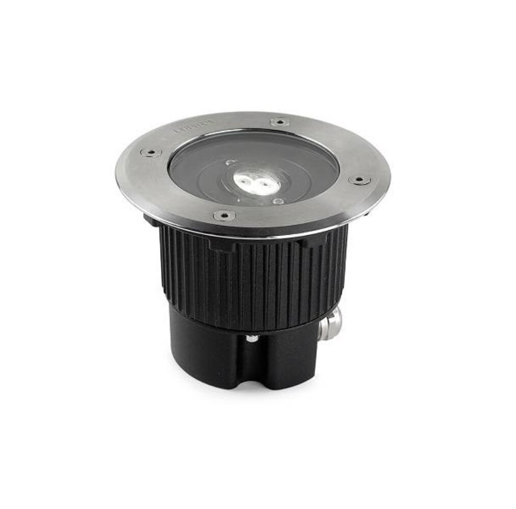 Leds-C4 Gea Power Led Uplight ronde grondspot 6Watt richtbaar RVS