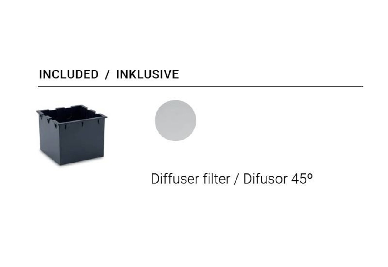 Leds-C4 Gea Power Led Uplight vierkante grondspot 6Watt richtbaar RVS