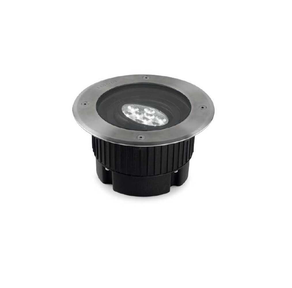 Leds-C4 Gea Power Led Uplight ronde grondspot 9Watt richtbaar RVS