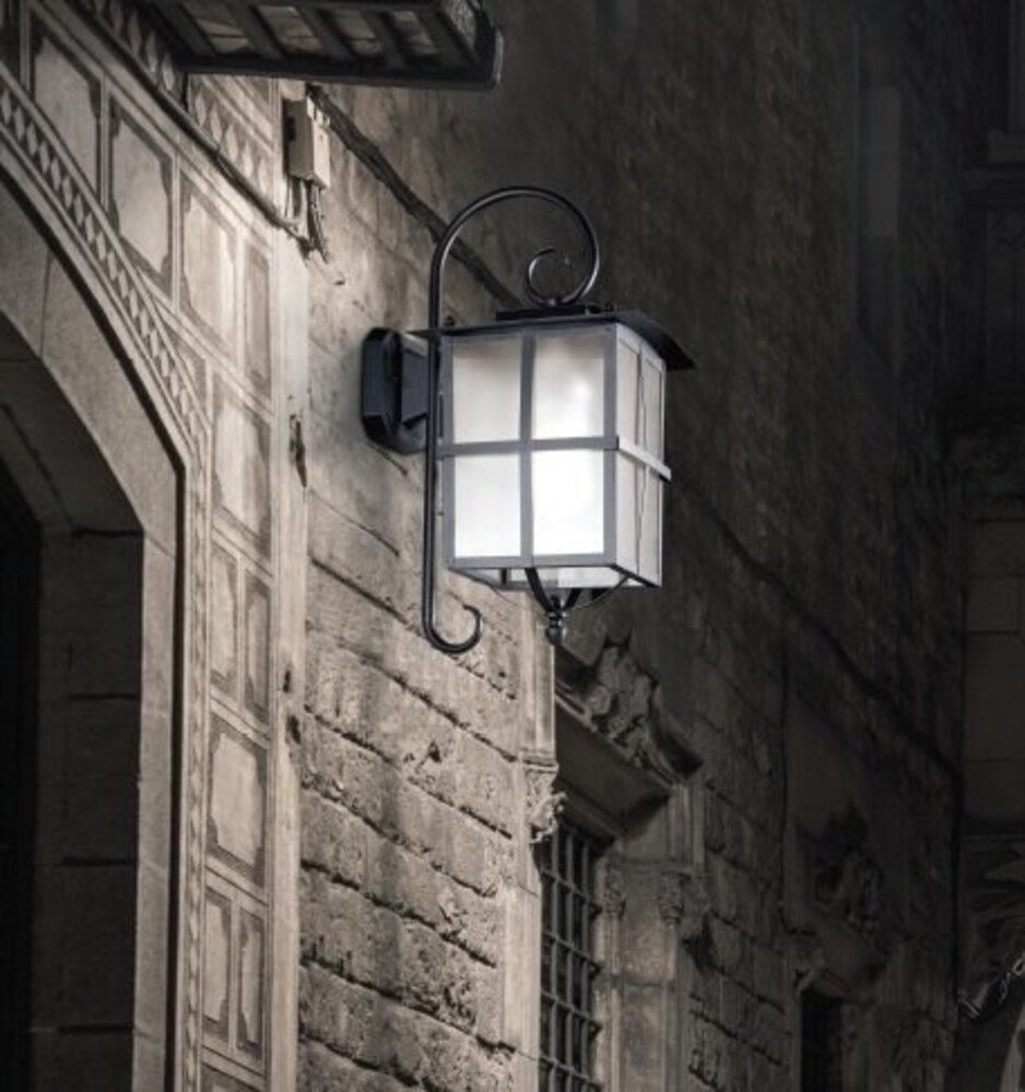 Leds-C4 Rustica outdoor wandlamp rustiek bruin/zwart E-27