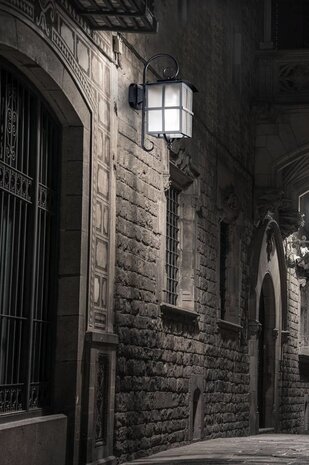 Leds-C4 Rustica outdoor wandlamp rustiek bruin/zwart E-27