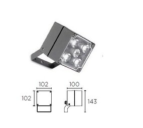 Leds-C4 Cube spotlight 15Watt (1374lm) -3000K antraciet