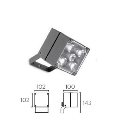 Leds-C4 Cube Led spotlight 15Watt-3000K antraciet