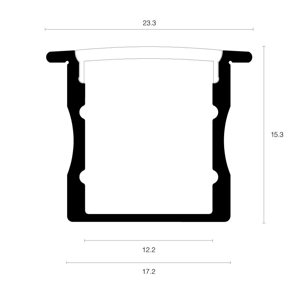 Alupro Cover 200cm voor Curve 15mm Alupro Cover 200cm voor Curve 15mm