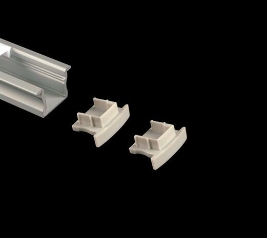 Alupro Eindkappen (2) voor Curve 15mm