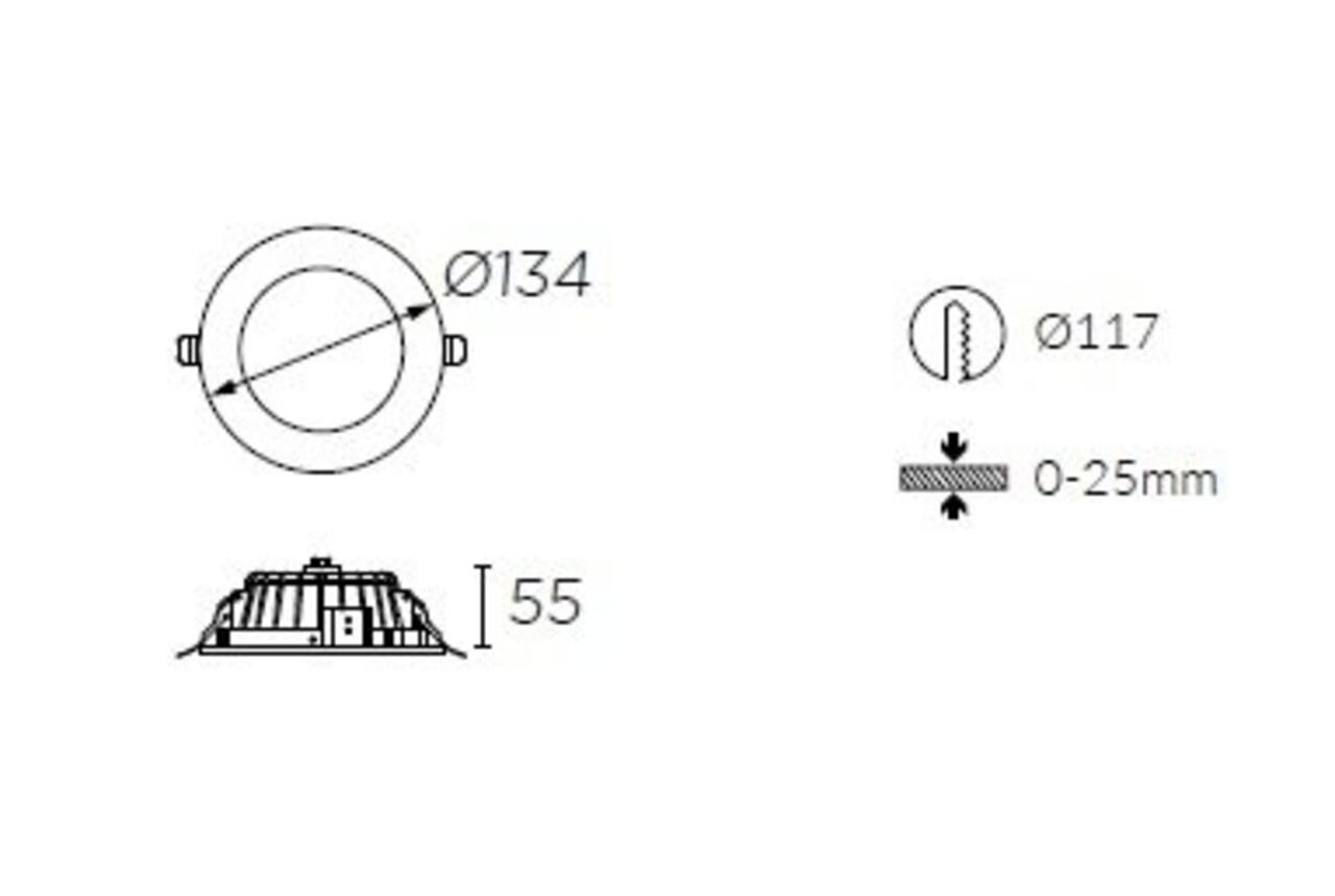 Leds-C4 Vol led downlighter 8,4Watt Ø134mm wit/opaal