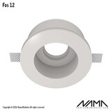 NAMA Fos12 trimless gips inbouwspot verdiept rond  GU10