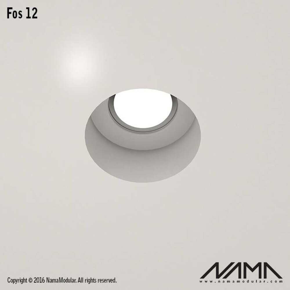 NAMA Fos12 trimless gips inbouwspot verdiept rond voor Ø50mm led
