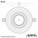 NAMA Fos12 trimless gips inbouwspot verdiept rond voor Ø50mm led