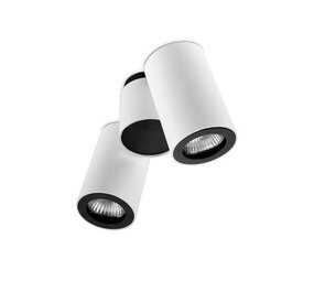 Leds-C4 Pipe opbouwspot LED 2 x GU10 wit/zwart