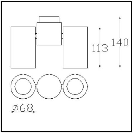 Leds-C4 Pipe richtbare opbouwspot LED 2 x GU10 wit/zwart