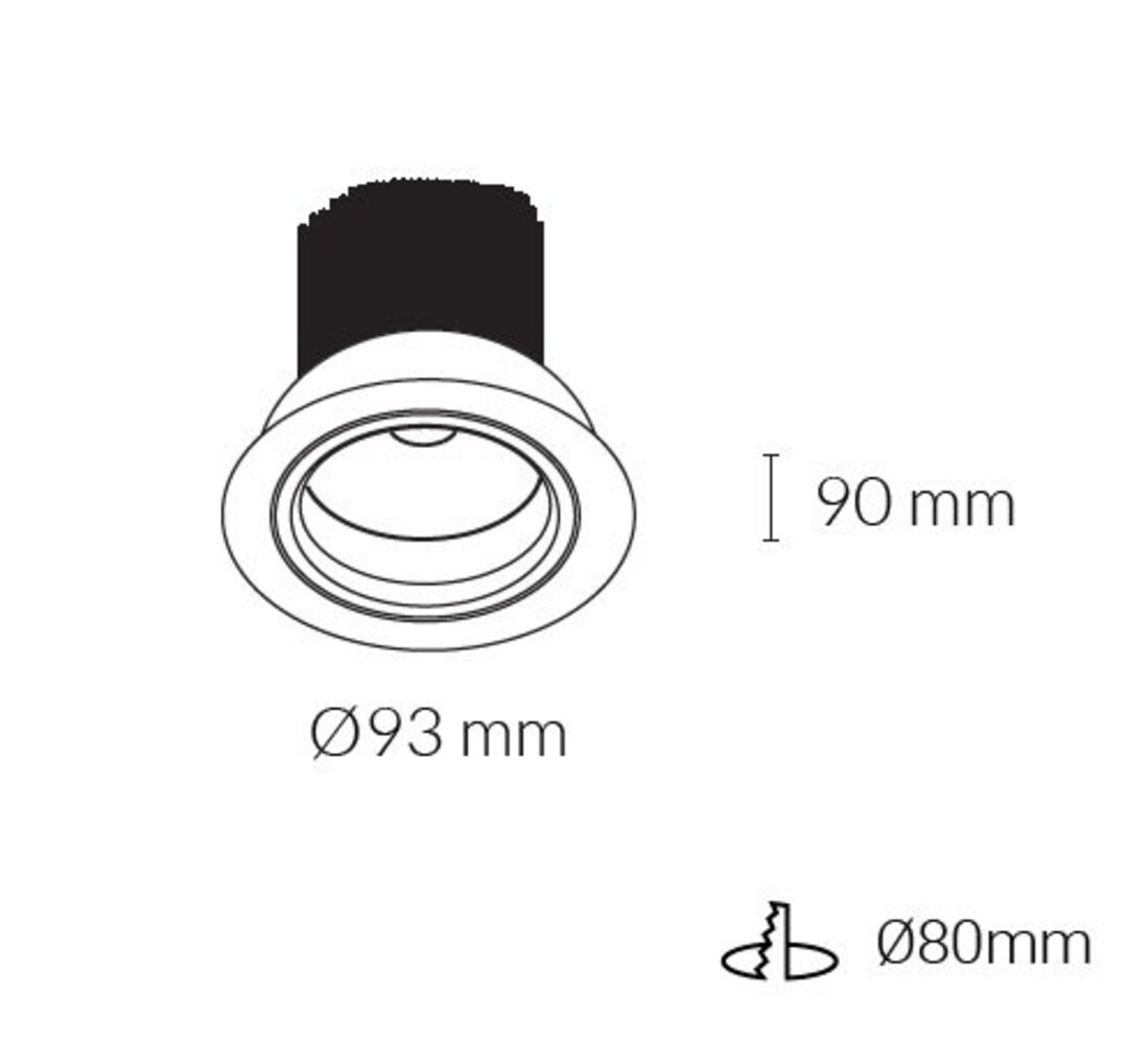 Kohl Rebecca richtbare led inbouwspot 10Watt-3000K