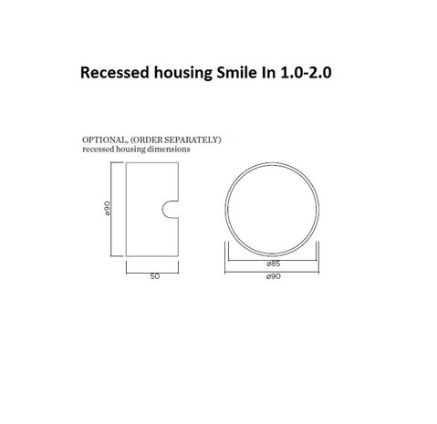 Wever-Ducre Recessed housing voor Smile 1.0-2.0 Wever-Ducre Recessed housing voor Smile 1.0-2.0