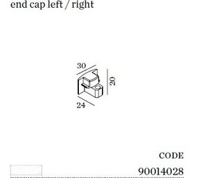 Wever-Ducre Track 1-fase End Cap (eindstuk)