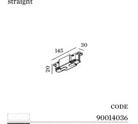 Wever-Ducre Track 1-fase Middle feed (aansluitstuk)