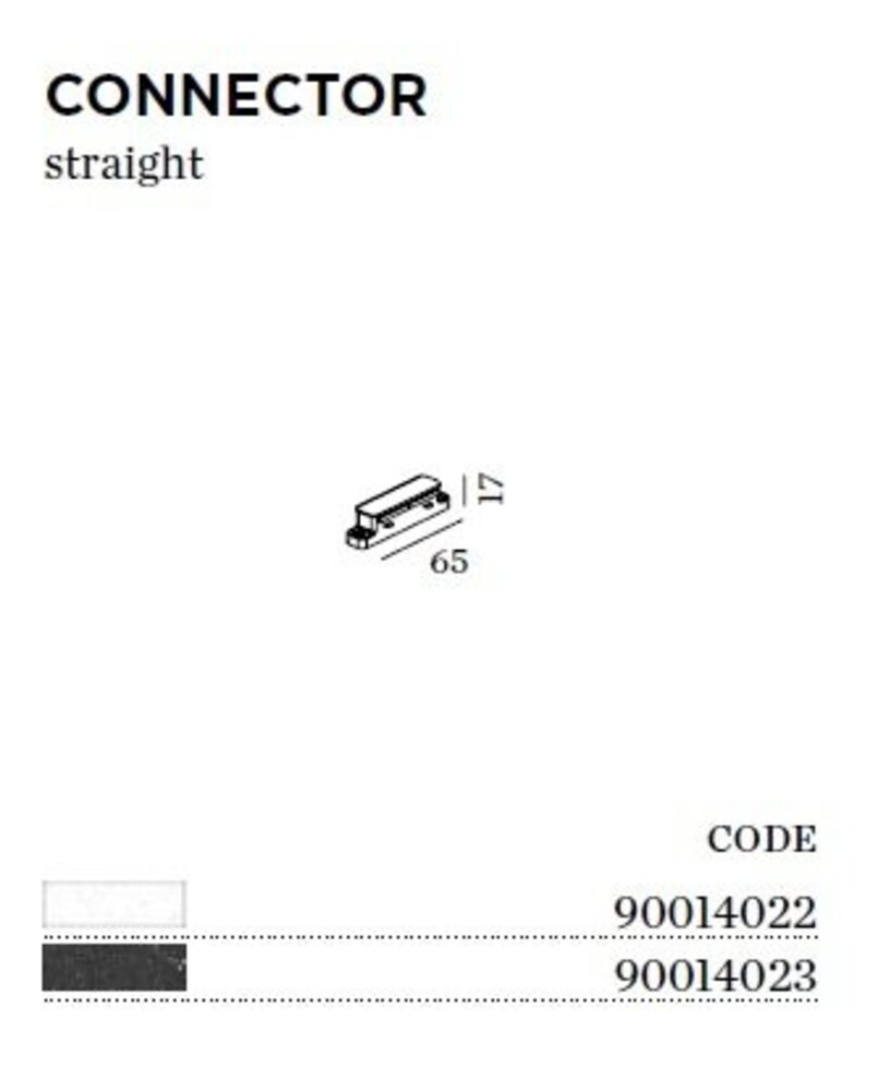 Wever-Ducre Track 1-fase connector  in wit of zwart