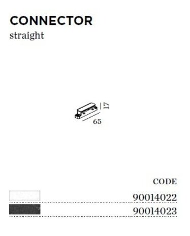 Wever-Ducre Track 1-fase connector  in wit of zwart