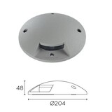Leds-C4 Xena Surface LED 1-weg 1,5W bollard alu grijs 230V