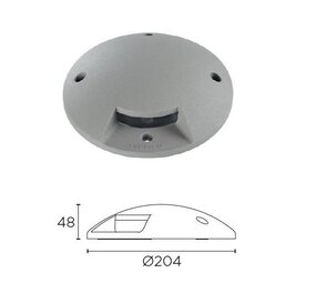 Leds-C4 Xena Surface LED 1-weg 1,5W bollard alu grijs 230V