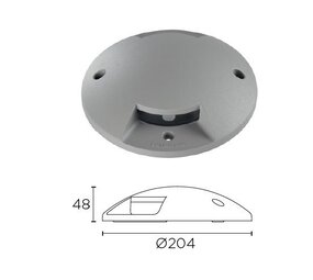 Leds-C4 Xena Surface LED 2-weg 1,5W bollard alu grijs 230V
