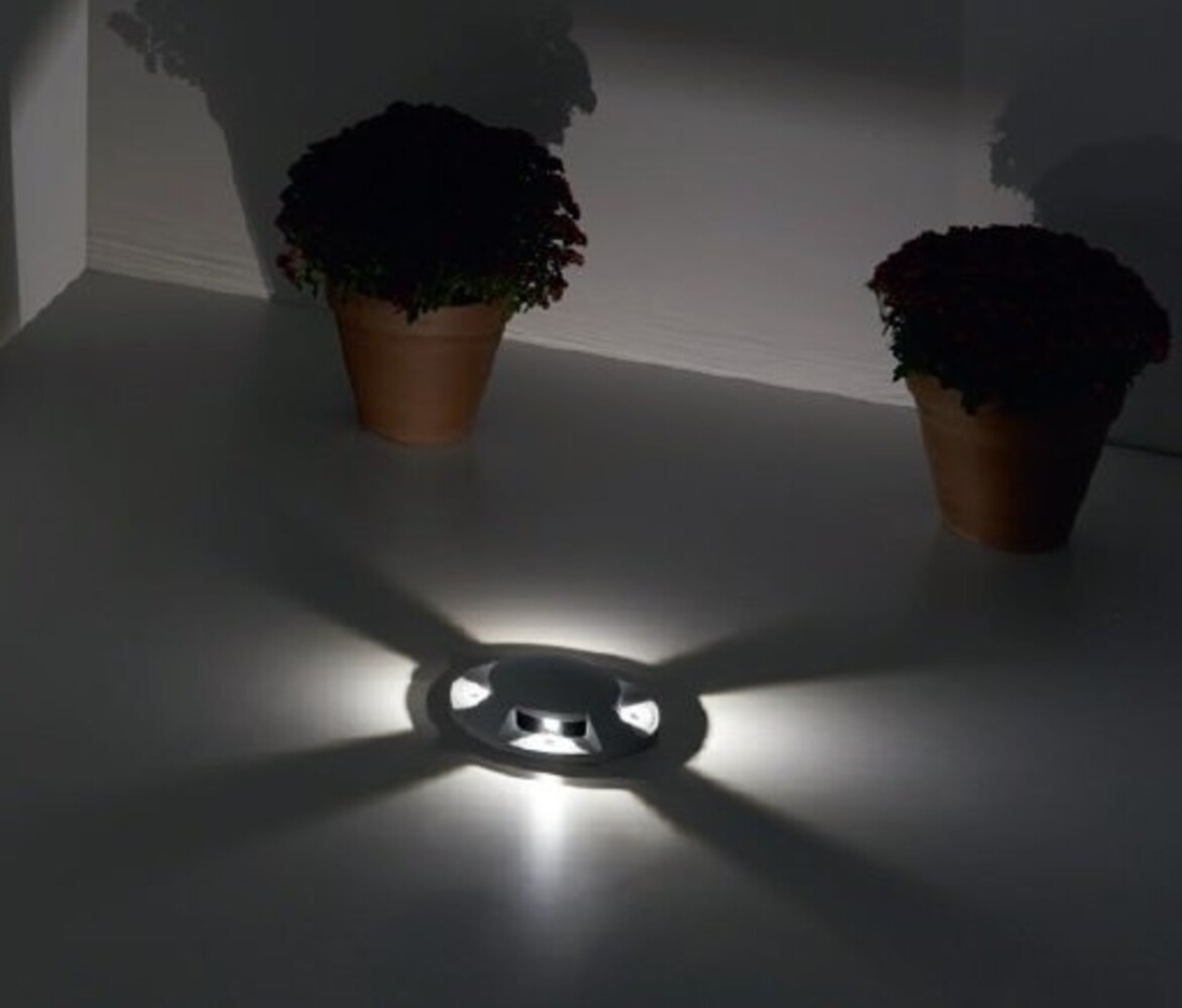 Leds-C4 Xena Surface LED 4-weg 1,5W bollard alu grijs 230Volt