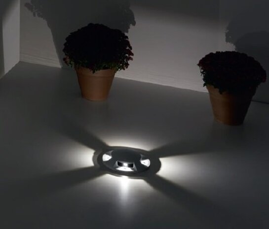 Leds-C4 Xena Surface LED 4-weg 1,5W bollard alu grijs 230Volt