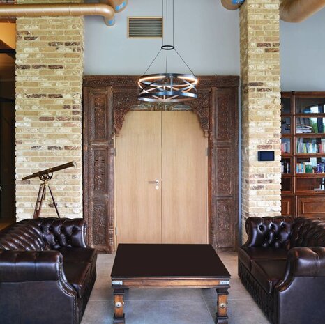 Leds-C4 Train Led hanglamp Ø580mm 29,8W-2700K zwart dimbaar