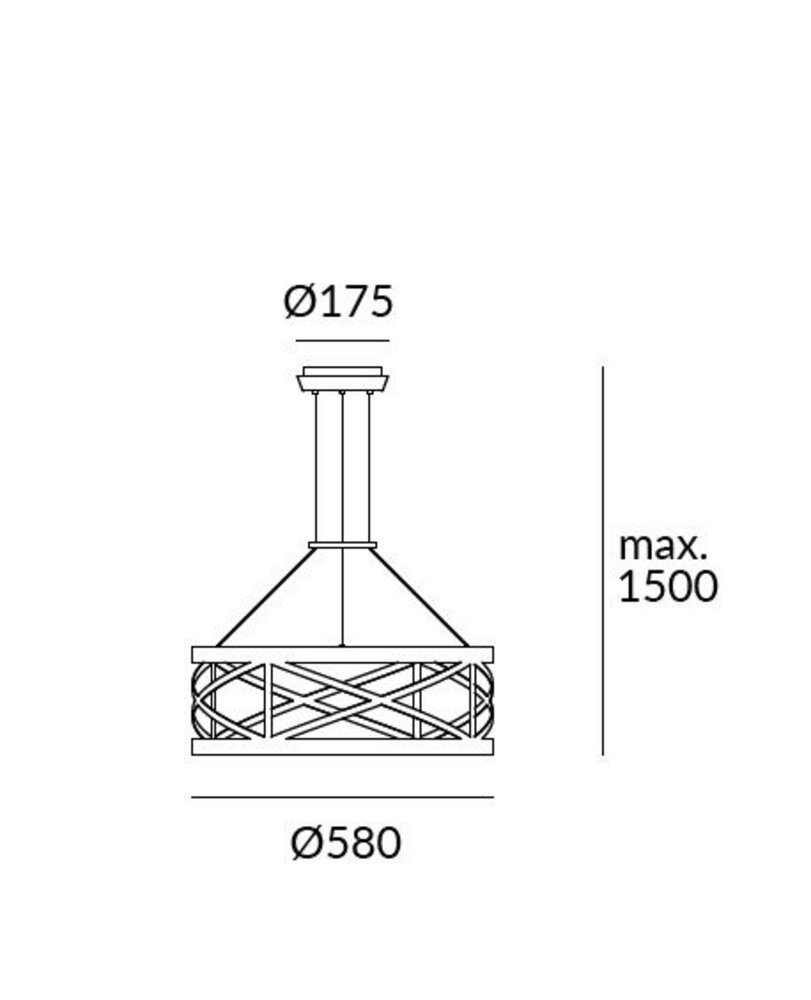 Leds-C4 Train Led hanglamp Ø580mm 29,8W-2700K zwart dimbaar