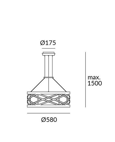 Leds-C4 Train Led hanglamp Ø580mm 29,8W-2700K zwart dimbaar