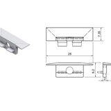 Drees Wing Mini profiel eindkappen (2 stuks) grijs