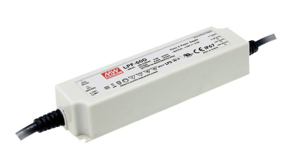 Meanwell LPF-60D-24 led driver 24V-60Watt dimbaar