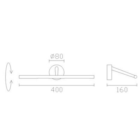 Leds-C4 Siena Led schilderij armatuur 3,6Watt-3000K l=400mm